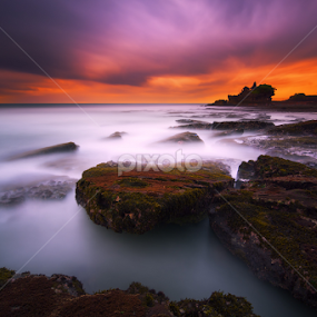 Cloudy Sunset in Tanah Lot Beach by Eggy Sayoga - Landscapes Beaches