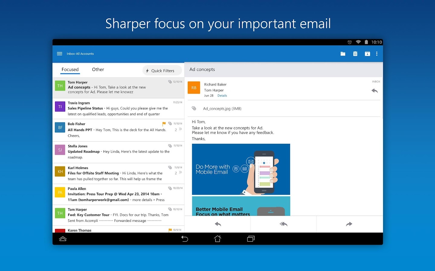 download latest outlook app to android tablet