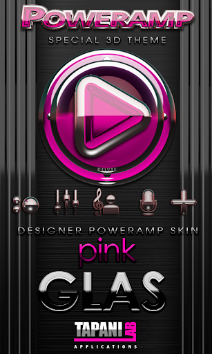 Poweramp skin Pink Glas deluxe