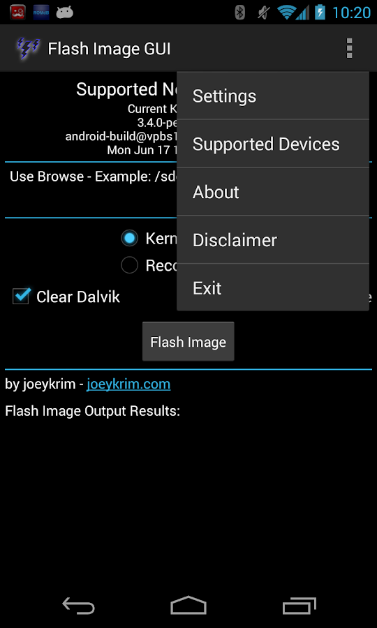 Flash Image GUI - screenshot