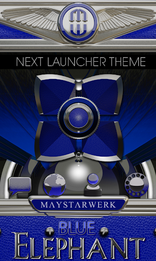 Next Launcher Theme Blue Eleph