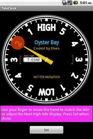 Tide Clock Screen 2