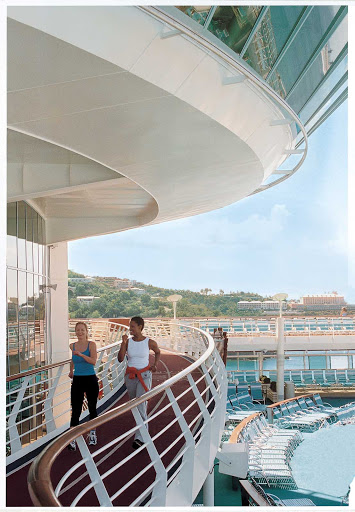 There's room on a dedicated track to jog or speed-walk during your Explorer of the Seas sailing. 