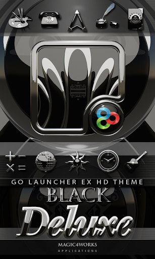 GO Launcher Theme Black Deluxe