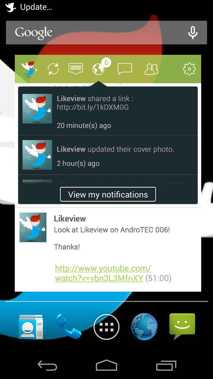 Android application Likeview Plus screenshort