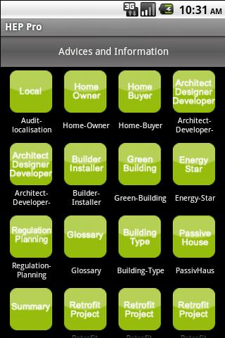 Android application Home Energy Performance screenshort