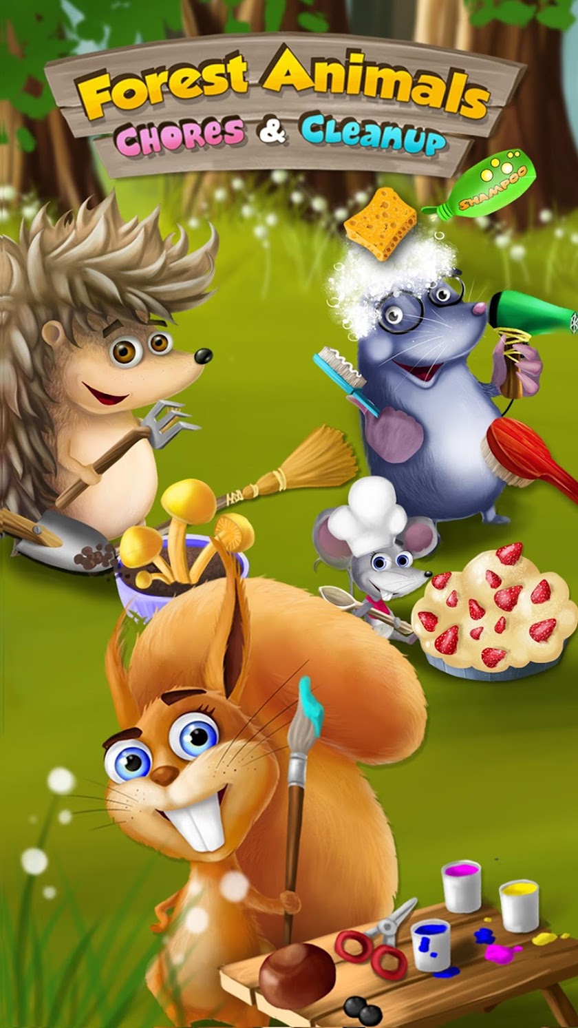 Forest Animals Cleanup No Ads Screen 1