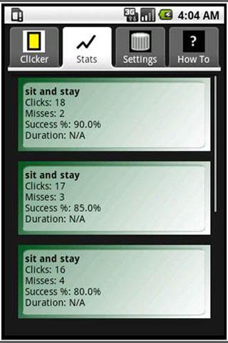 ClickStats Clicker Training Screen 2