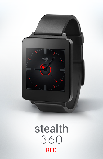 Watch Face - Stealth360 Red