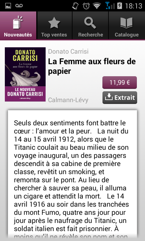 Numilog eBook Reader Screen 2