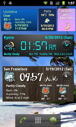 World Weather Clock Widget