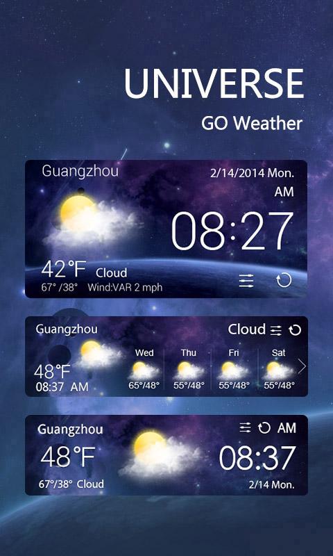 UNIVERSE THEME GO WEATHER EX Screen 3