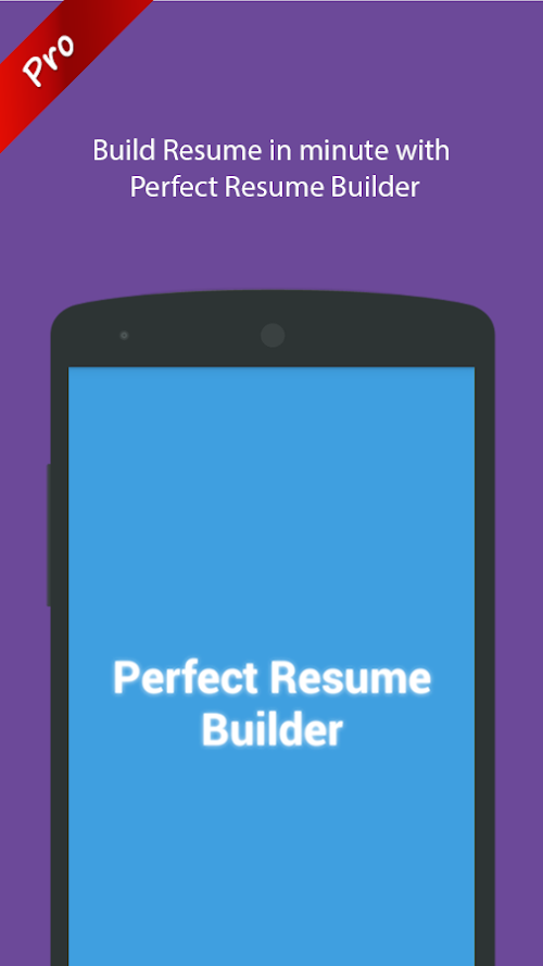 Android application Perfect Resume Builder Pro screenshort