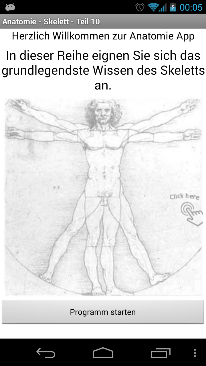 Android application Anatomy - Human Skeleton screenshort