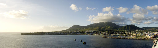 st-kitts-panorama - The harbor at Basseterre, St. Kitts.