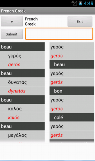 Greek French Dictionary