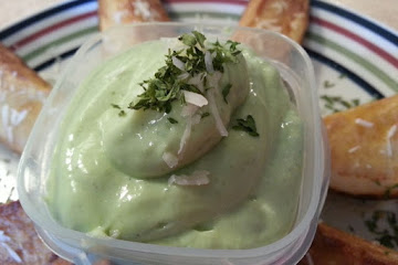 Potato Wedges with Spicy Avocado Ranch