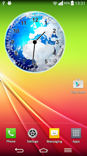 Beautiful Earth Clock Widget