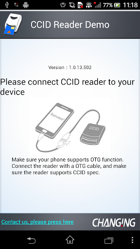 CCID Reader Application Demo.