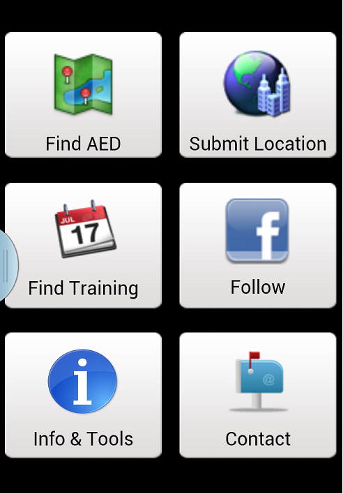 Defibrillator Map Screen 1