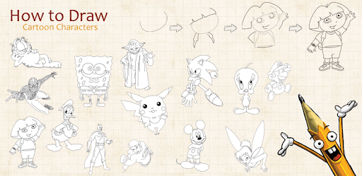 How to Draw Cartoon Characters -  apk apps