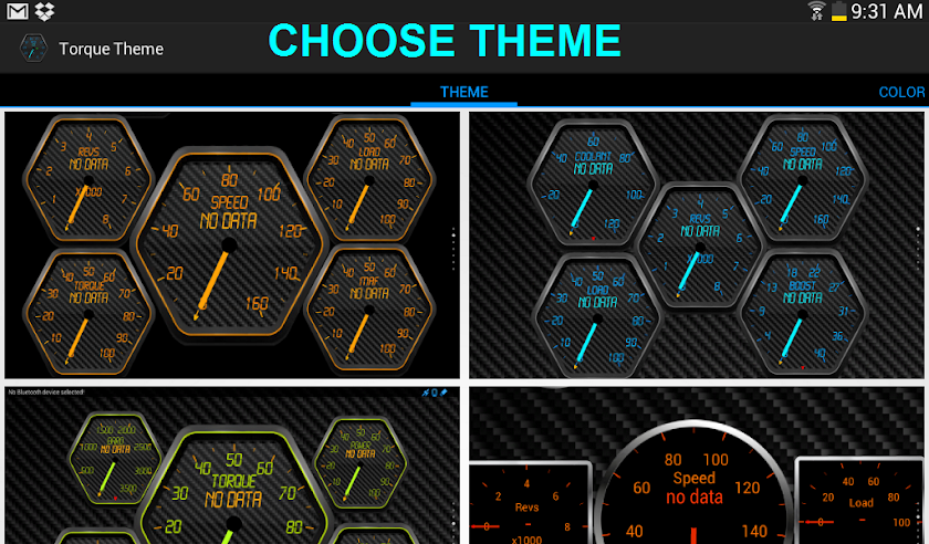 Torque Themes and Editor (OBD) Screen 2