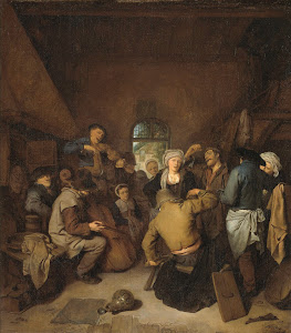 RIJKS: Cornelis Pietersz. Bega: Peasants making Music and Dancing 1664
