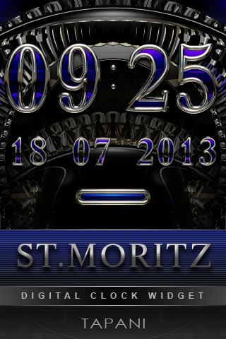 Android application St.Moritz digital Clock Widget screenshort