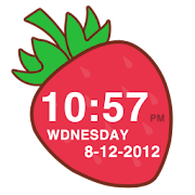 Strawberry Clock Widget  Icon