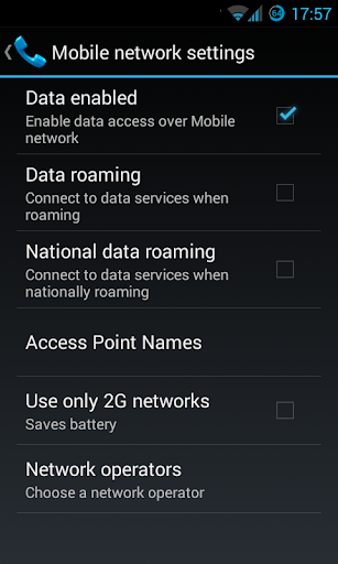 Network operators shortcut