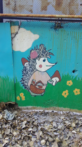  Graffiti Ezhik v tumane