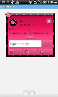 GO SMS THEME/GlowingFlower Screenshots 1