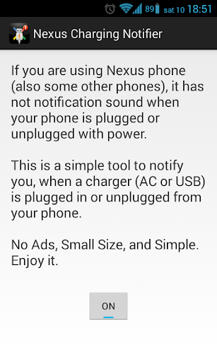 Nexus Charging Notifier