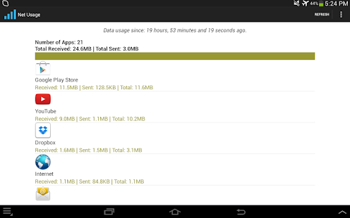 Network Data Usage