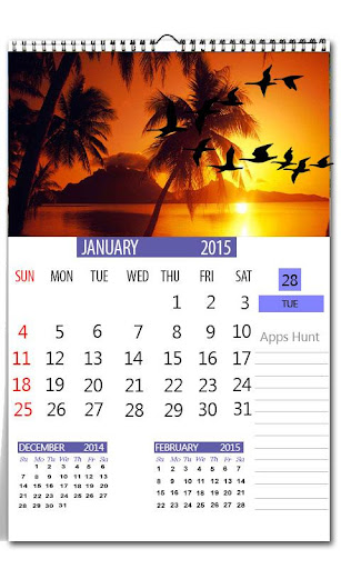 Sunset Calendar