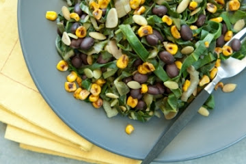 Pan-Toasted Sweet Corn with Wilted Chard and Black Beans