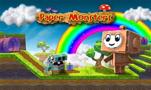 Android application Paper Monsters 3d platformer screenshort
