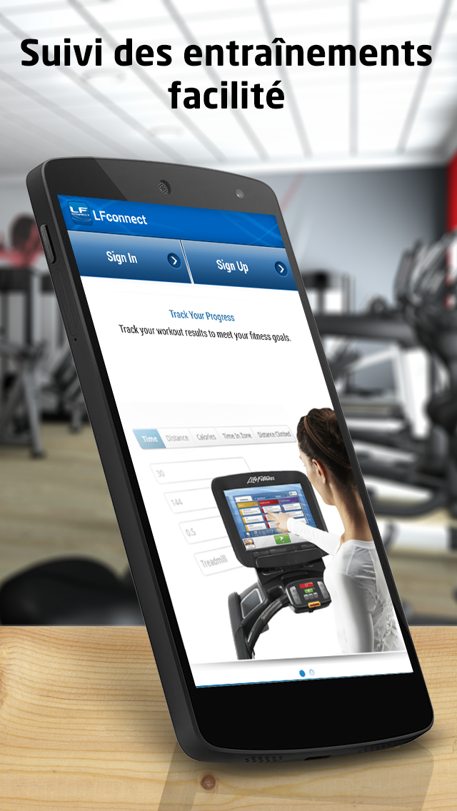 Android application Life Fitness Connect screenshort