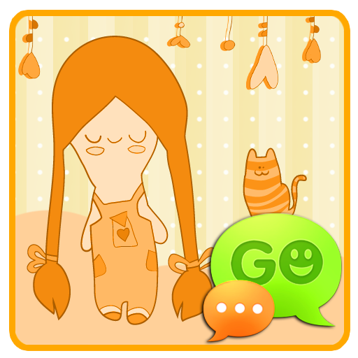 GO SMS Pro Orange Girl Theme 個人化 App LOGO-APP開箱王