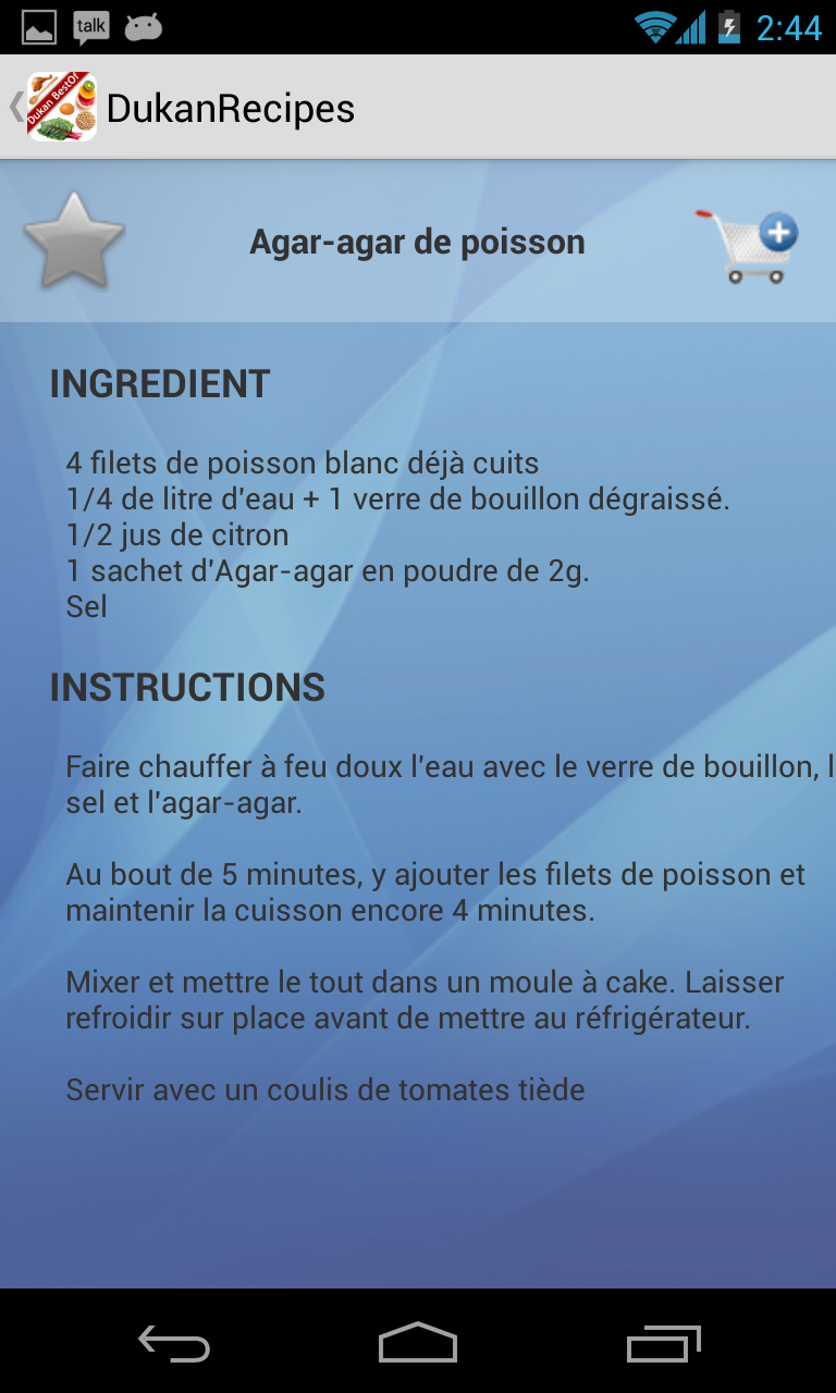 Recettes Dukan, le Best Of Screen 3