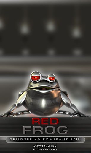 poweramp skin frog silver red