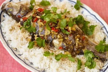 Asian-steamed sea bass