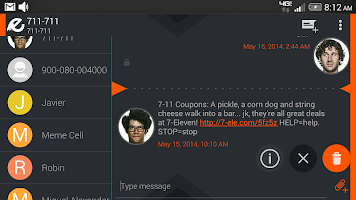 Evolvesmsテーマ -  Verge Orange APK スクリーンショット画像 #4