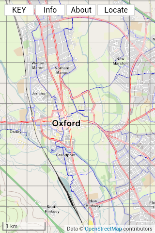 Android application Oxford Cycle Map screenshort