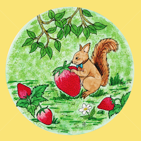 Sebastian and the Gigantic Strawberry by Ingrid Anderson-Riley - Illustration Cartoons & Characters