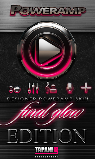 Poweramp skin Raspberry Glow