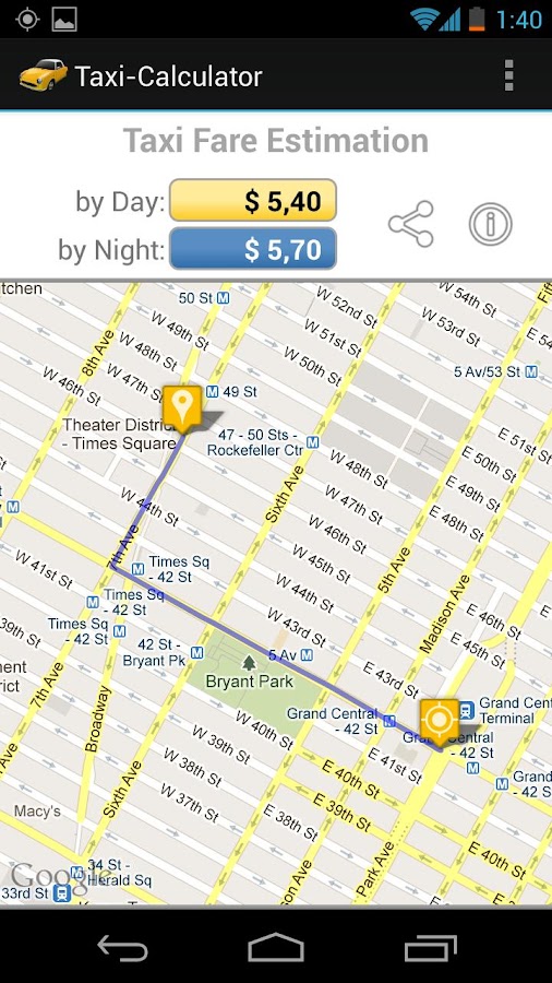 TaxiCalculator Android Apps on Google Play