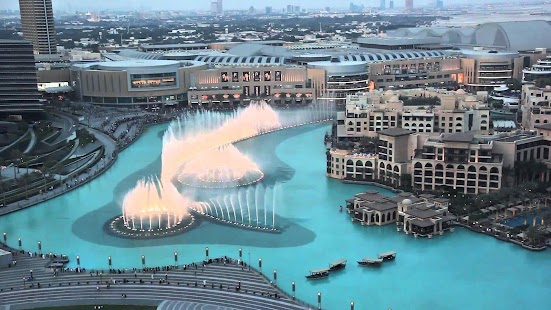 迪拜噴泉的動態壁紙