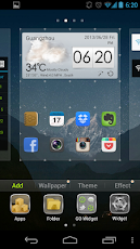 GO Launcher apk time widget