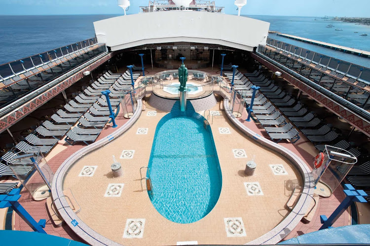 Cool off in the Avalon Pool, one of Carnival Legend's three swimming pools.